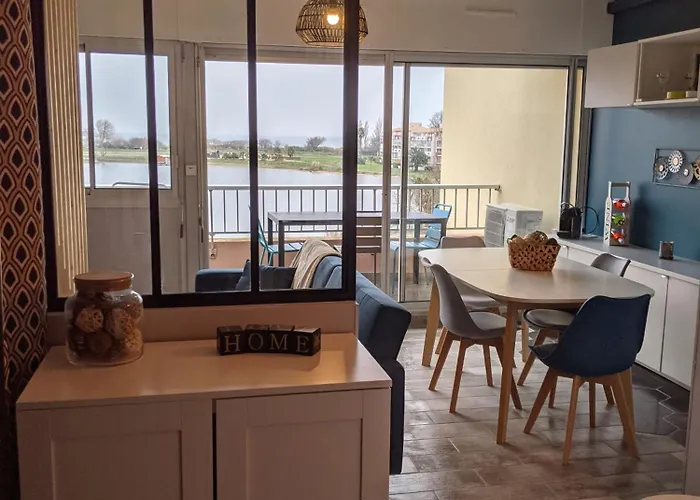 Duplex Cap D'agde Vue Avec Piscine アパート *